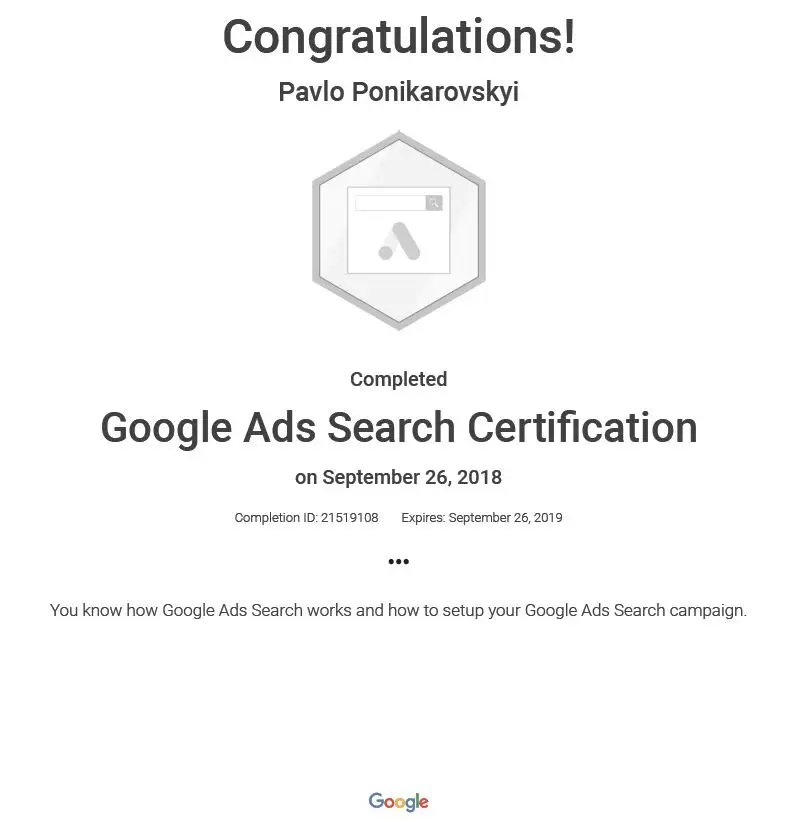 Google Ads Search Certification _ Google.JPG