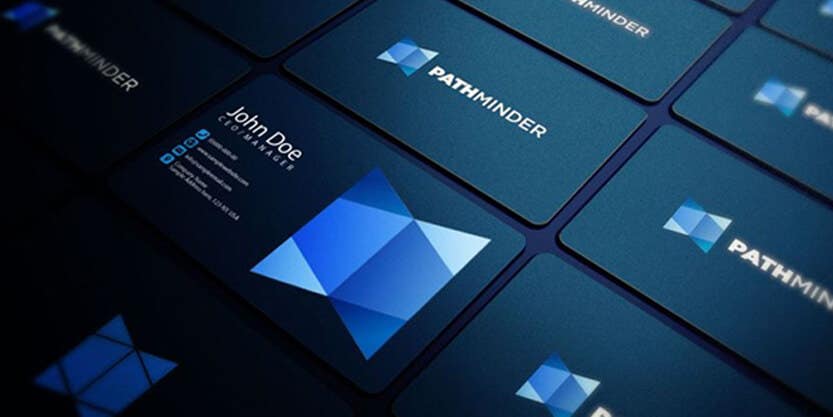Rounded corners design for modern business card