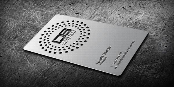 Metallic design for modern business card