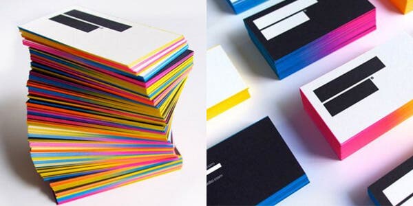 Colored edges design for modern business card