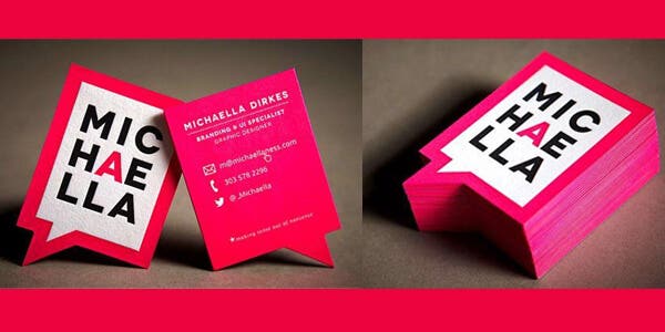 Speech bubble design for modern business card
